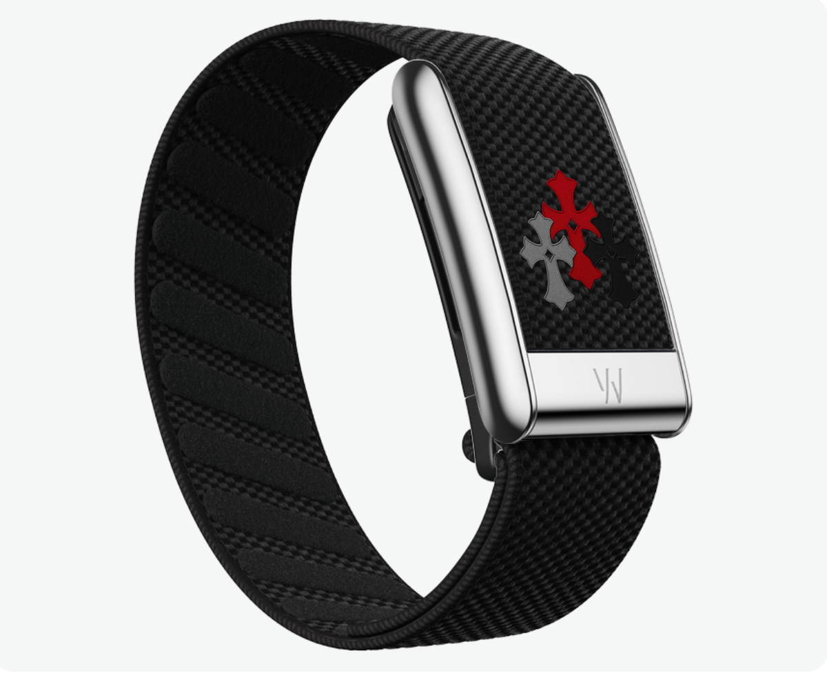 Red Chrome Hearts Whoop band