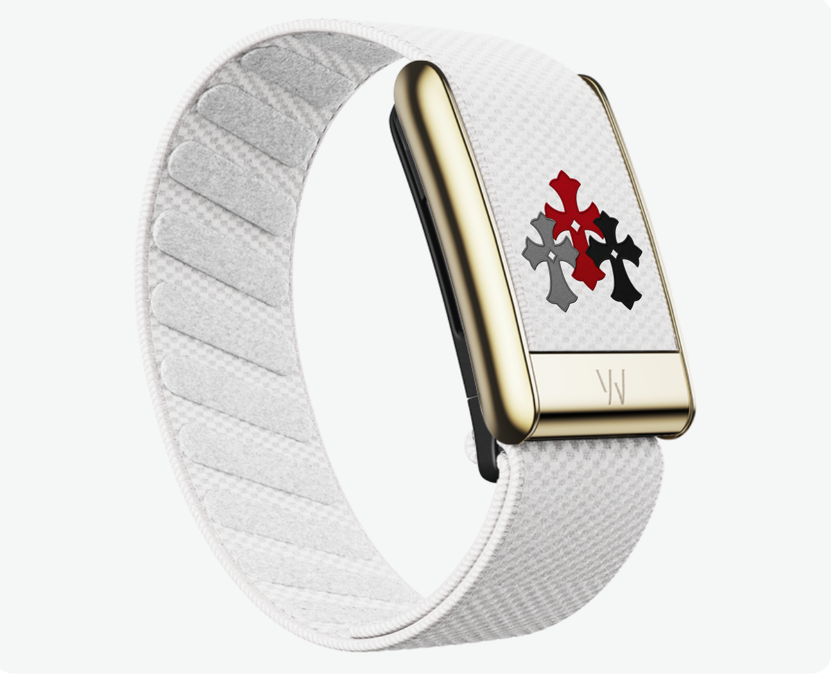 Red Chrome Hearts Whoop band