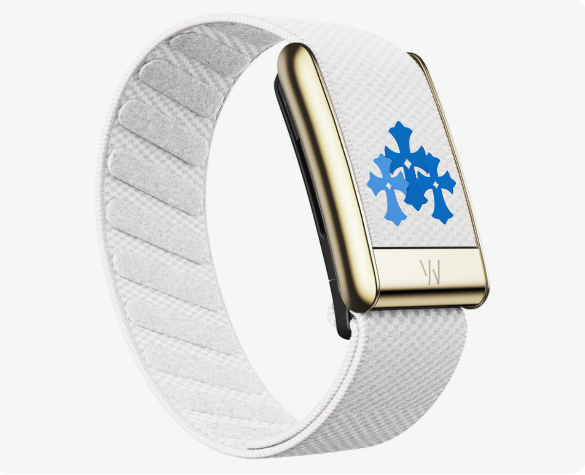 Blue Chrome Hearts Whoop band